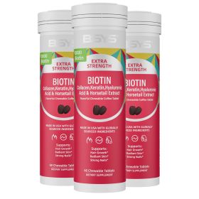BSYS Coffee-flavored Biotin Chews Hair That Grows  Nails That Shine These Tasty Supplements Taste Like Your Favorite Brew No Chalky Mess Just Glo (Option: Three bottles)