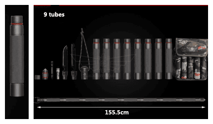 Outdoor Defense Tactical Stick Alpenstock Hiking Camping Equipment Multifunctional Walking Stick (Option: 9tubes)